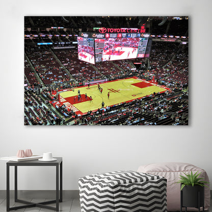 Toyota Center Arena, Stadium Canvas, Sport Art, Gift for him, Man Cave Decor, Art Print, Canvas Print Wall Art