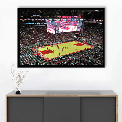 Toyota Center Arena, Stadium Canvas, Sport Art, Gift for him, Framed Art Print Wall Decor, Picture Framed