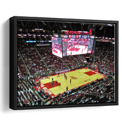 Toyota Center Arena, Stadium Canvas, Sport Art, Framed Canvas Print Wall Art, Floating Frame