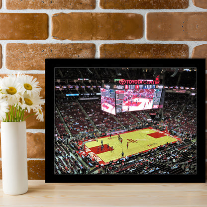 Toyota Center Arena, Stadium Canvas, Sport Art, Gift for him, Framed Art Print Wall Decor, Picture Framed