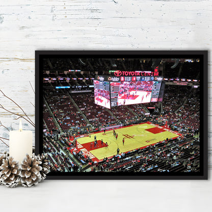 Toyota Center Arena, Stadium Canvas, Sport Art, Framed Canvas Print Wall Art, Floating Frame
