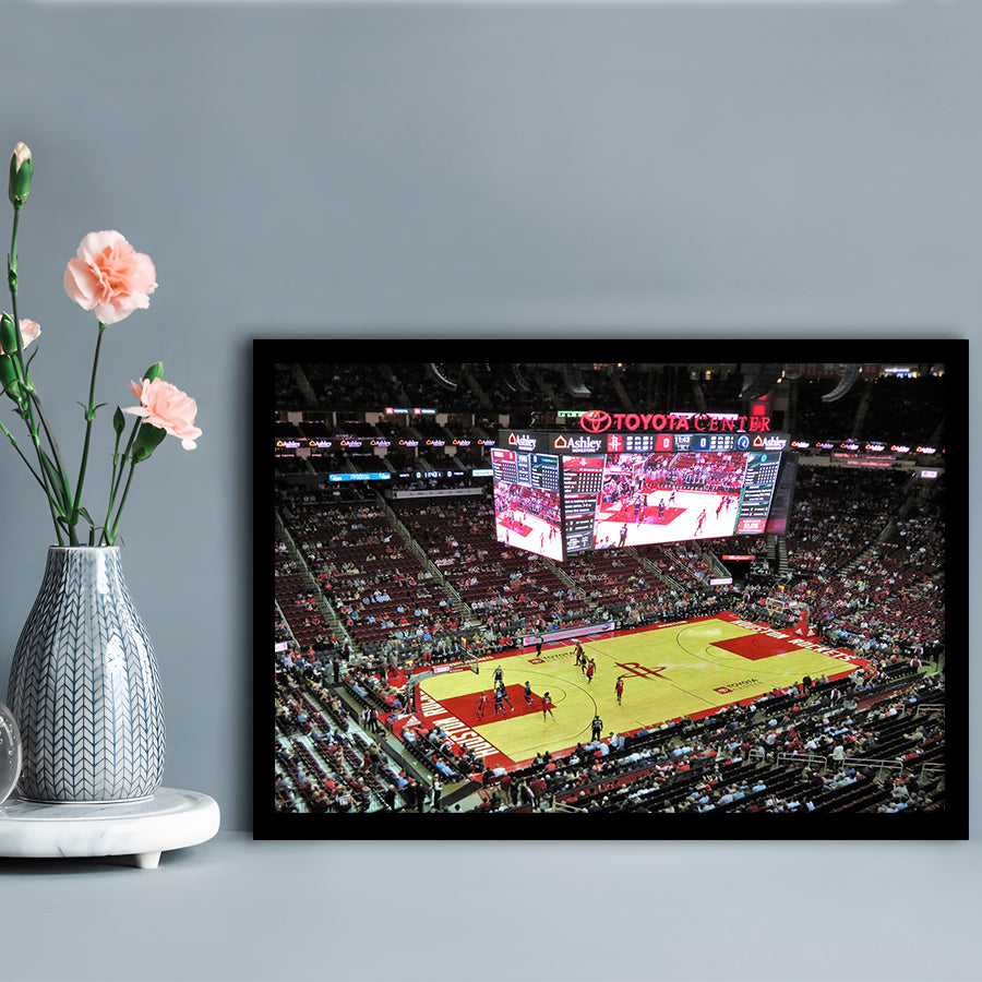 Toyota Center Arena, Stadium Canvas, Sport Art, Gift for him, Framed Art Print Wall Decor, Picture Framed