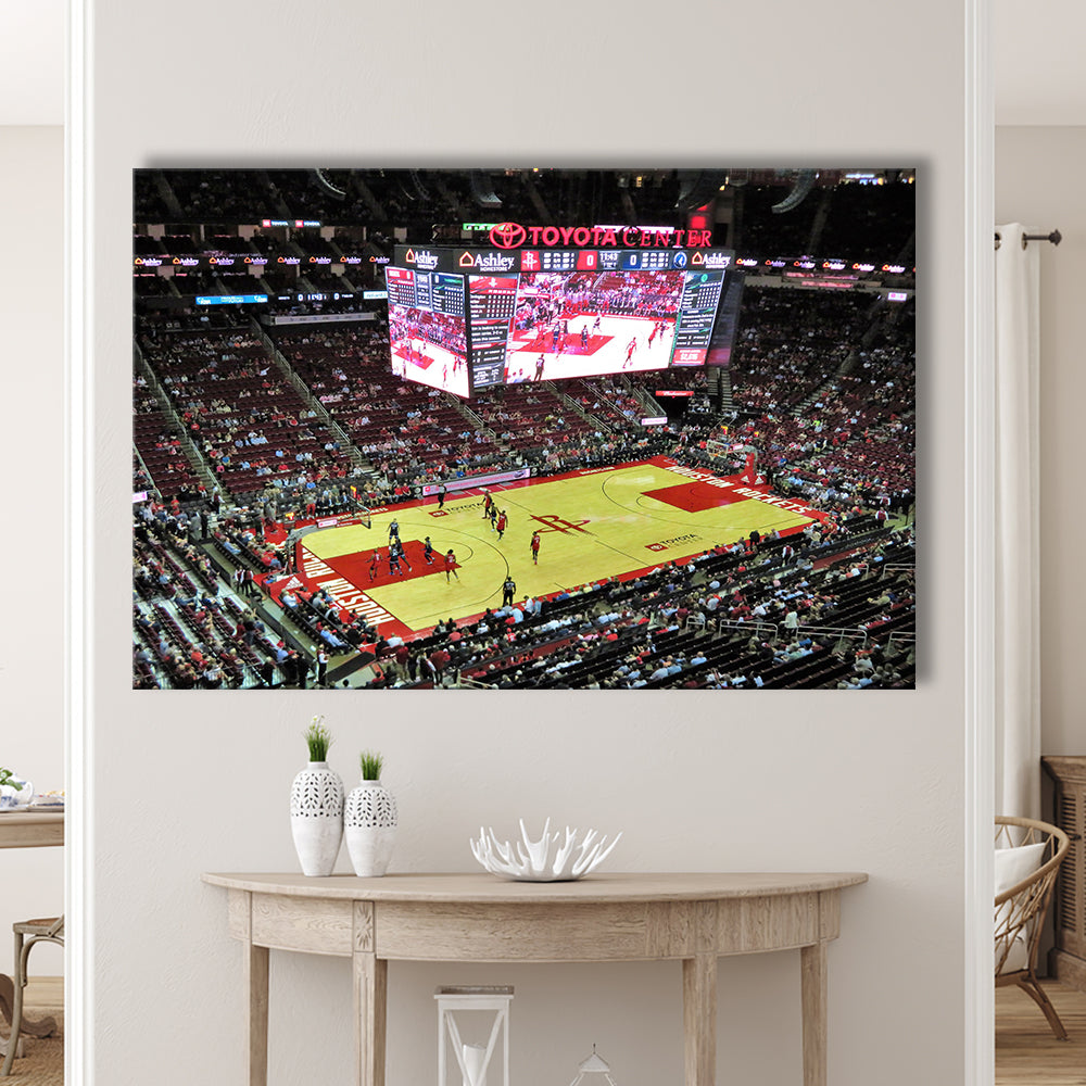 Toyota Center Arena, Stadium Canvas, Sport Art, Gift for him, Man Cave Decor, Art Print, Canvas Print Wall Art