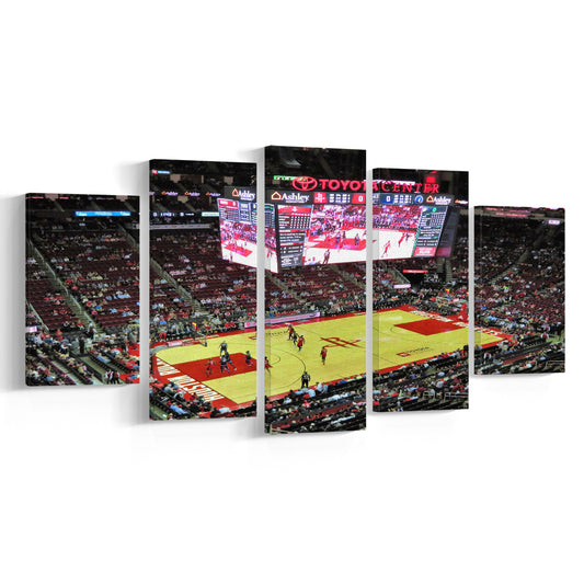 Toyota Center Arena, Stadium Canvas, Sport Art, Gift for him, 5 Panel, Large Canvas, Canvas Print Wall Art