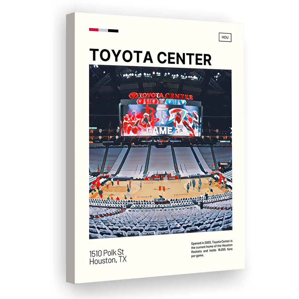 Toyota Center Print, Houston Rockets Stadium Canvas Art, Fan Gifts, Sport Art, Canvas Print Wall Art