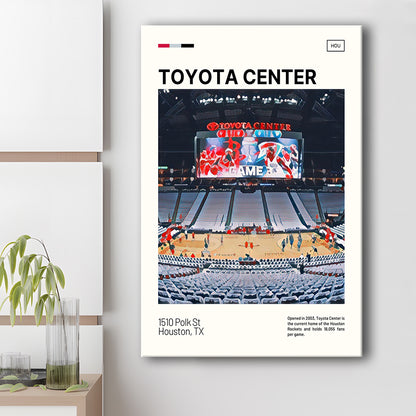 Toyota Center Print, Houston Rockets Stadium Canvas Art, Fan Gifts, Sport Art, Canvas Print Wall Art