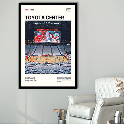 Toyota Center Print, Houston Rockets Stadium Art, Gifts for him, Sport Art, Framed Art Print Wall Decor