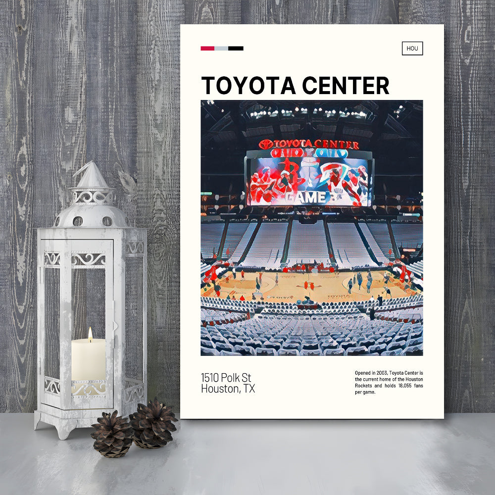 Toyota Center Print, Houston Rockets Stadium Canvas Art, Fan Gifts, Sport Art, Canvas Print Wall Art