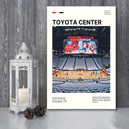 Toyota Center Print, Houston Rockets Stadium Canvas Art, Fan Gifts, Sport Art, Canvas Print Wall Art