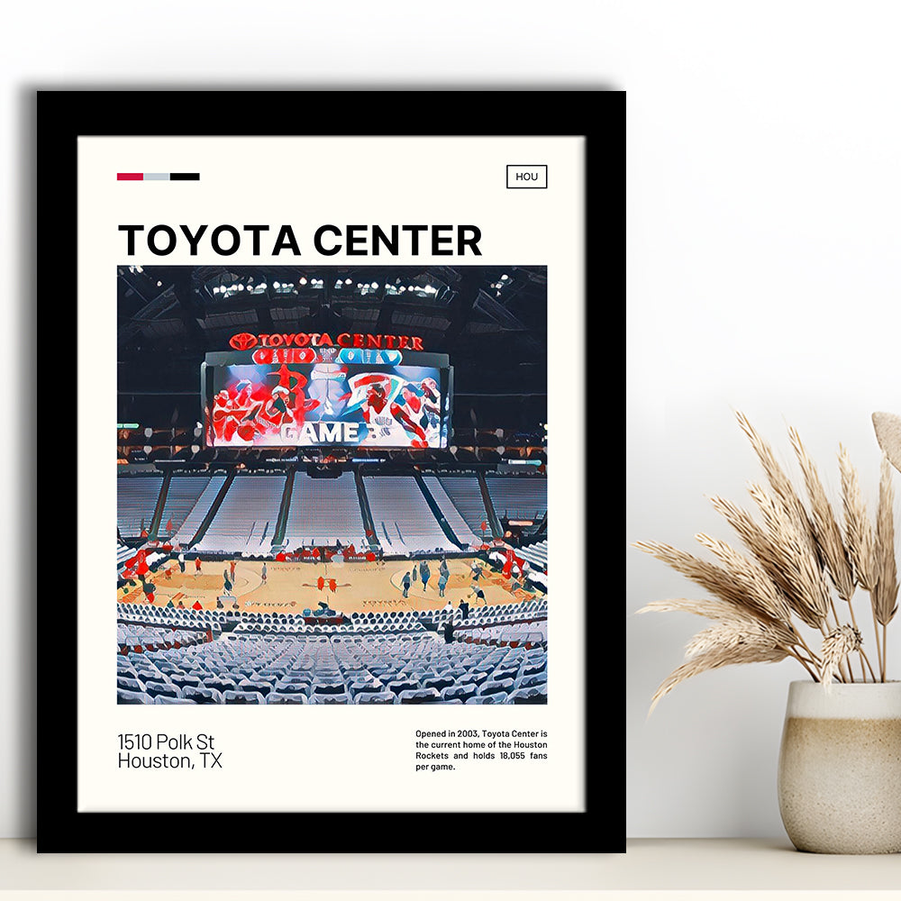 Toyota Center Print, Houston Rockets Stadium Art, Gifts for him, Sport Art, Framed Art Print Wall Decor