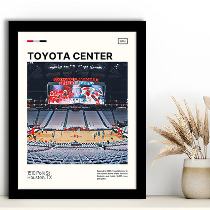 Toyota Center Print, Houston Rockets Stadium Art, Gifts for him, Sport Art, Framed Art Print Wall Decor