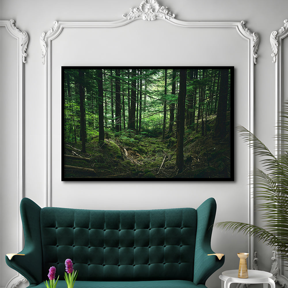 Tree canvas print Forest wall decor Large tree art, Framed Art Print Wall Decor, Picture Framed