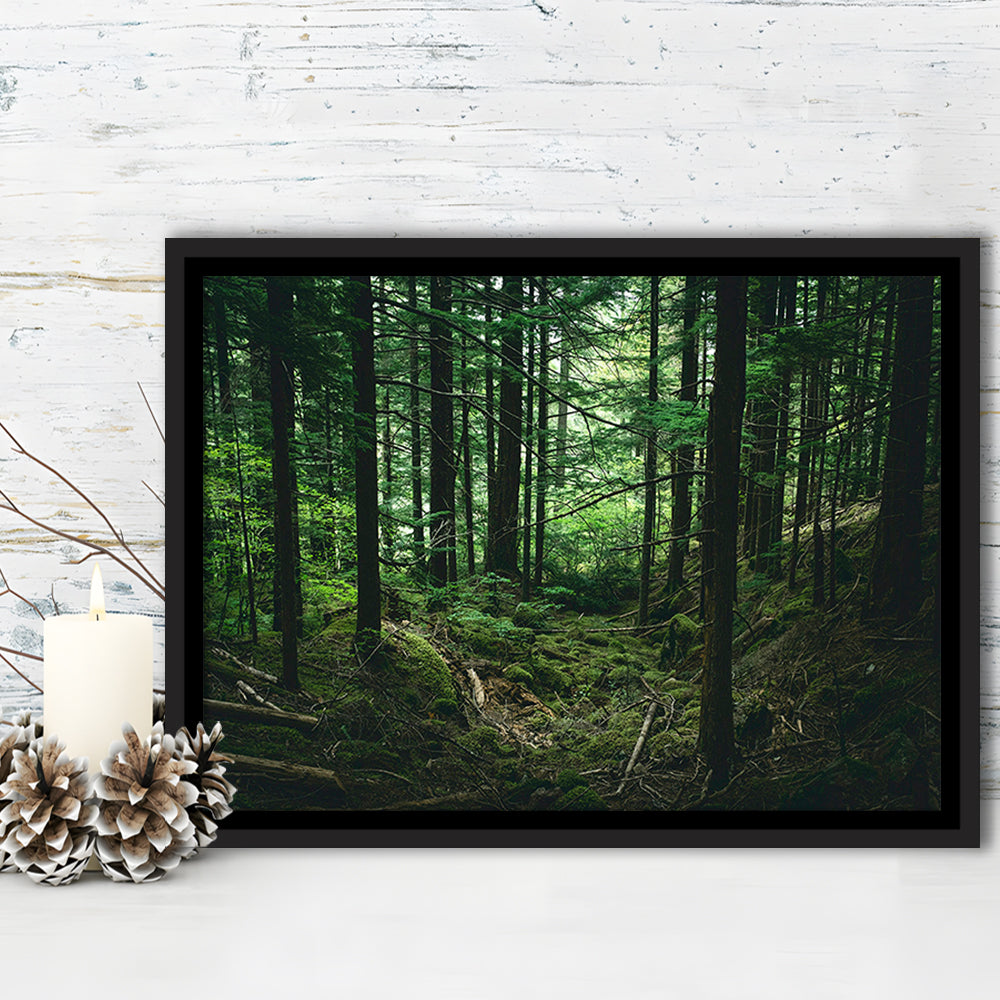 Tree Canvas Print Forest Wall Decor Large Tree Art, Framed Canvas Print Wall Art, Floating Frame