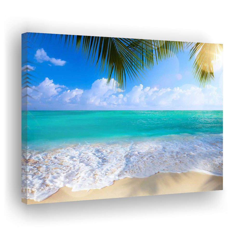 Tropical Island Beach, Large Canvas Print, Ocean Extra Large Art, Canvas Beach Sea Wall Decor, Cavas Print Wall Art Hom Decor