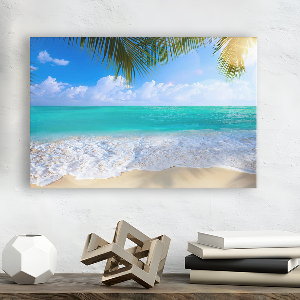 Tropical Island Beach, Large Canvas Print, Ocean Extra Large Art, Canvas Beach Sea Wall Decor, Cavas Print Wall Art Hom Decor
