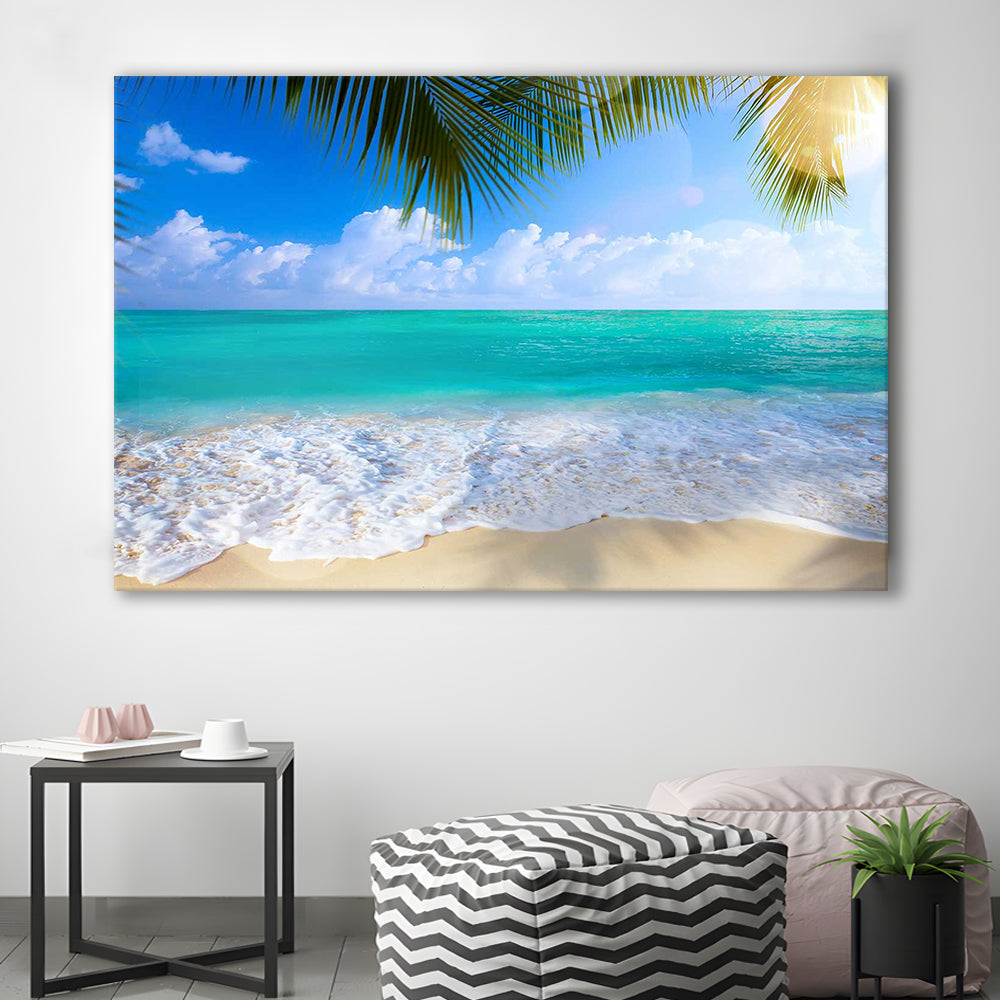 Tropical Island Beach, Large Canvas Print, Ocean Extra Large Art, Canvas Beach Sea Wall Decor, Cavas Print Wall Art Hom Decor
