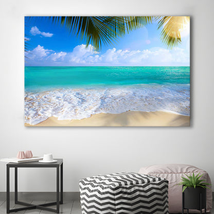 Tropical Island Beach, Large Canvas Print, Ocean Extra Large Art, Canvas Beach Sea Wall Decor, Cavas Print Wall Art Hom Decor