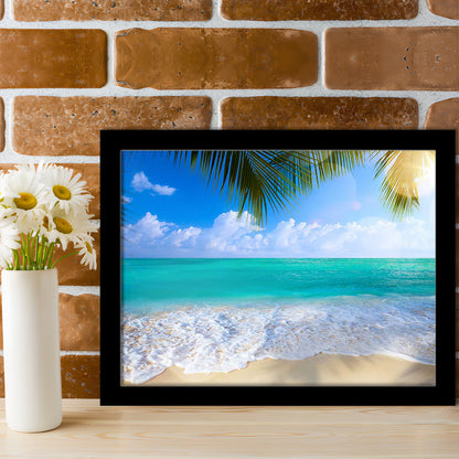 Tropical Island Beach, Large Art Prints, Ocean Extra Large Art, Art Beach Sea Wall Decor, Framed Art Print, Picture Framed