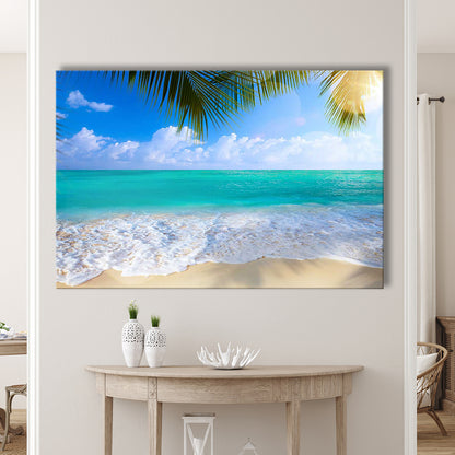 Tropical Island Beach, Large Canvas Print, Ocean Extra Large Art, Canvas Beach Sea Wall Decor, Cavas Print Wall Art Hom Decor
