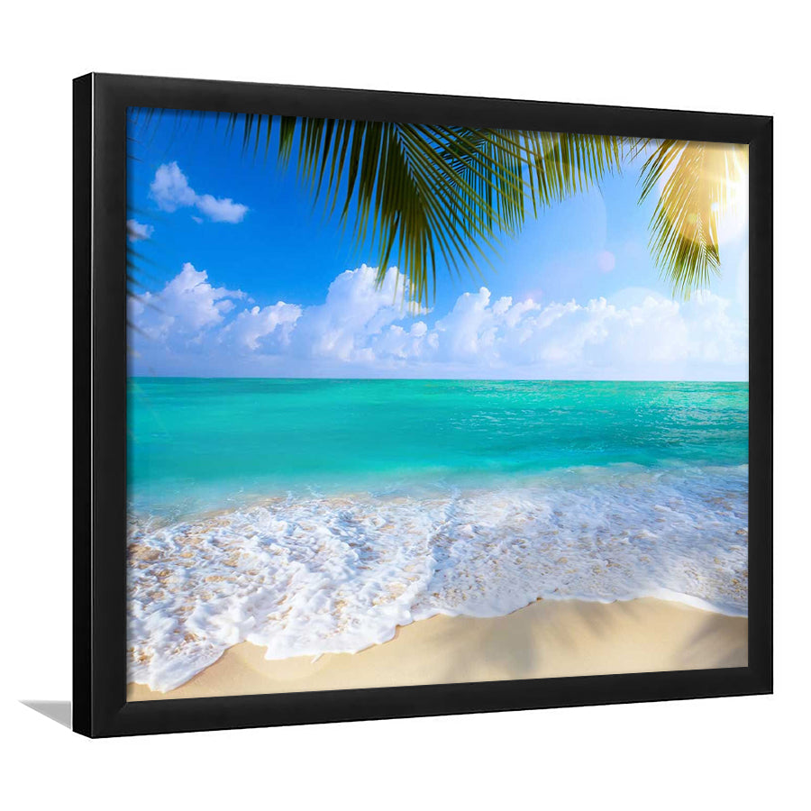 Tropical Island Beach, Large Art Prints, Ocean Extra Large Art, Art Beach Sea Wall Decor, Framed Art Print, Picture Framed
