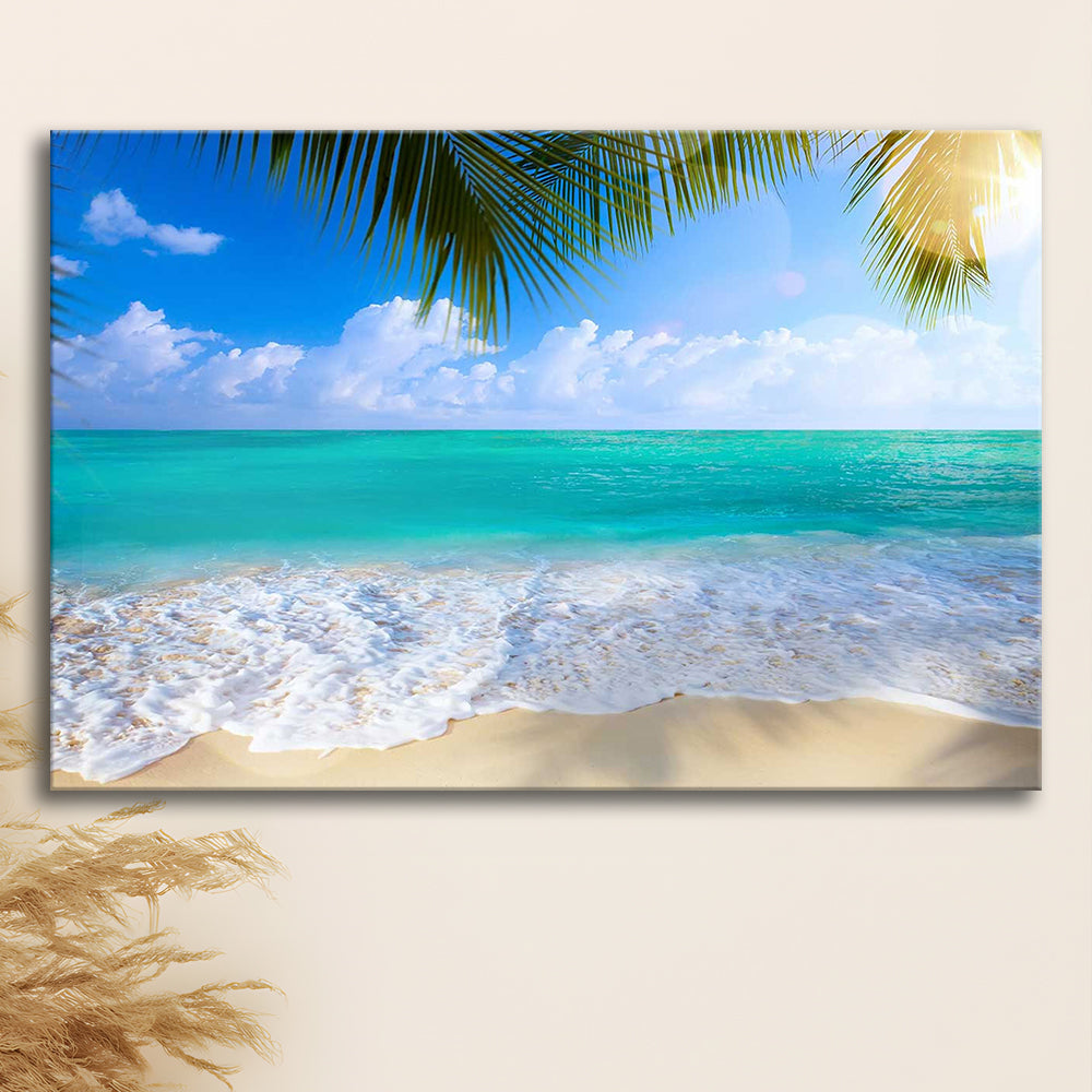 Tropical Island Beach, Large Canvas Print, Ocean Extra Large Art, Canvas Beach Sea Wall Decor, Cavas Print Wall Art Hom Decor