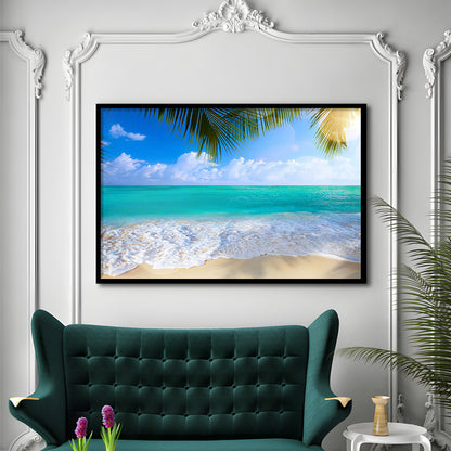 Tropical Island Beach, Large Art Prints, Ocean Extra Large Art, Art Beach Sea Wall Decor, Framed Art Print, Picture Framed