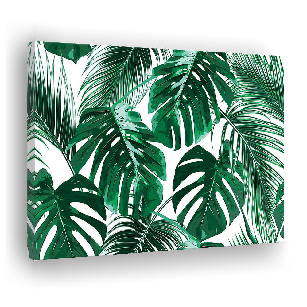 Tropical Palm Leaves Wall Art, Palm Leaf Wall Art, Abstract Palm Modern Art, Cavas Print Wall Art Hom Decor