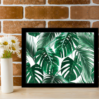Tropical Palm Leaves Wall Art, Palm Leaf Wall Art, Abstract Palm Modern Art, Framed Art Print, Picture Framed