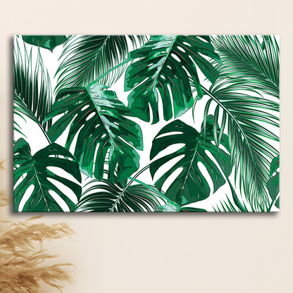 Tropical Palm Leaves Wall Art, Palm Leaf Wall Art, Abstract Palm Modern Art, Cavas Print Wall Art Hom Decor