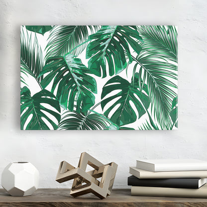 Tropical Palm Leaves Wall Art, Palm Leaf Wall Art, Abstract Palm Modern Art, Cavas Print Wall Art Hom Decor