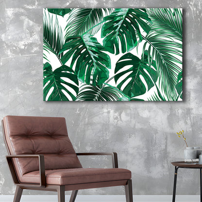 Tropical Palm Leaves Wall Art, Palm Leaf Wall Art, Abstract Palm Modern Art, Cavas Print Wall Art Hom Decor