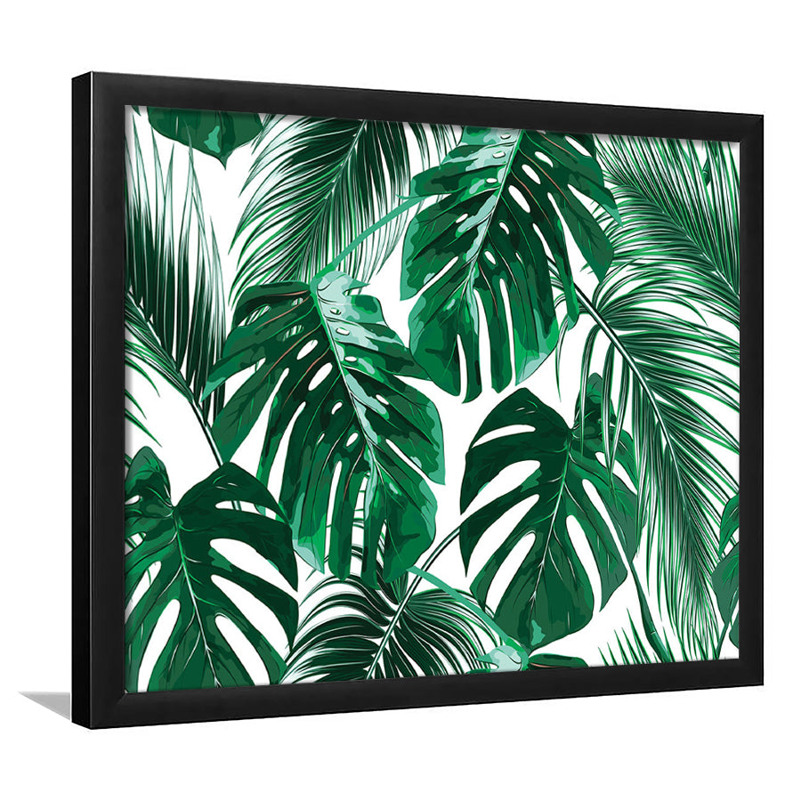 Tropical Palm Leaves Wall Art, Palm Leaf Wall Art, Abstract Palm Modern Art, Framed Art Print, Picture Framed