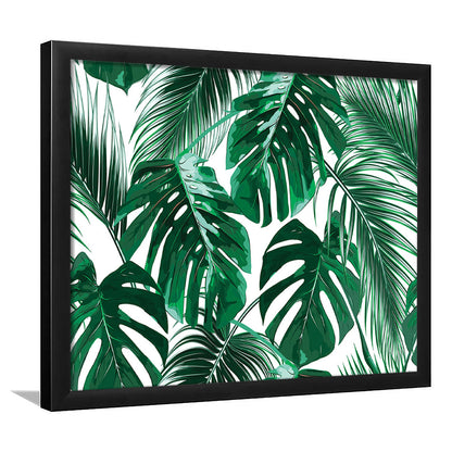 Tropical Palm Leaves Wall Art, Palm Leaf Wall Art, Abstract Palm Modern Art, Framed Art Print, Picture Framed