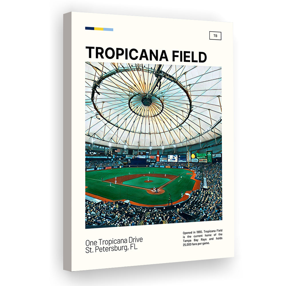 Tropicana Field Print, Tampa Bay Rays Stadium Canvas Art, Fan Gifts, Sport Art, Canvas Print Wall Art