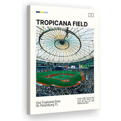 Tropicana Field Print, Tampa Bay Rays Stadium Canvas Art, Fan Gifts, Sport Art, Canvas Print Wall Art