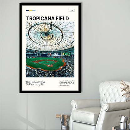 Tropicana Field Print, Tampa Bay Rays Stadium Art, Gifts for him, Sport Art, Framed Art Print Wall Decor
