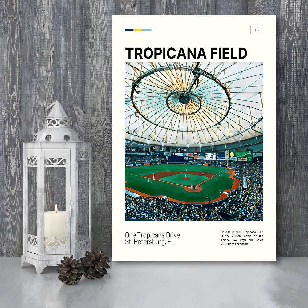 Tropicana Field Print, Tampa Bay Rays Stadium Canvas Art, Fan Gifts, Sport Art, Canvas Print Wall Art