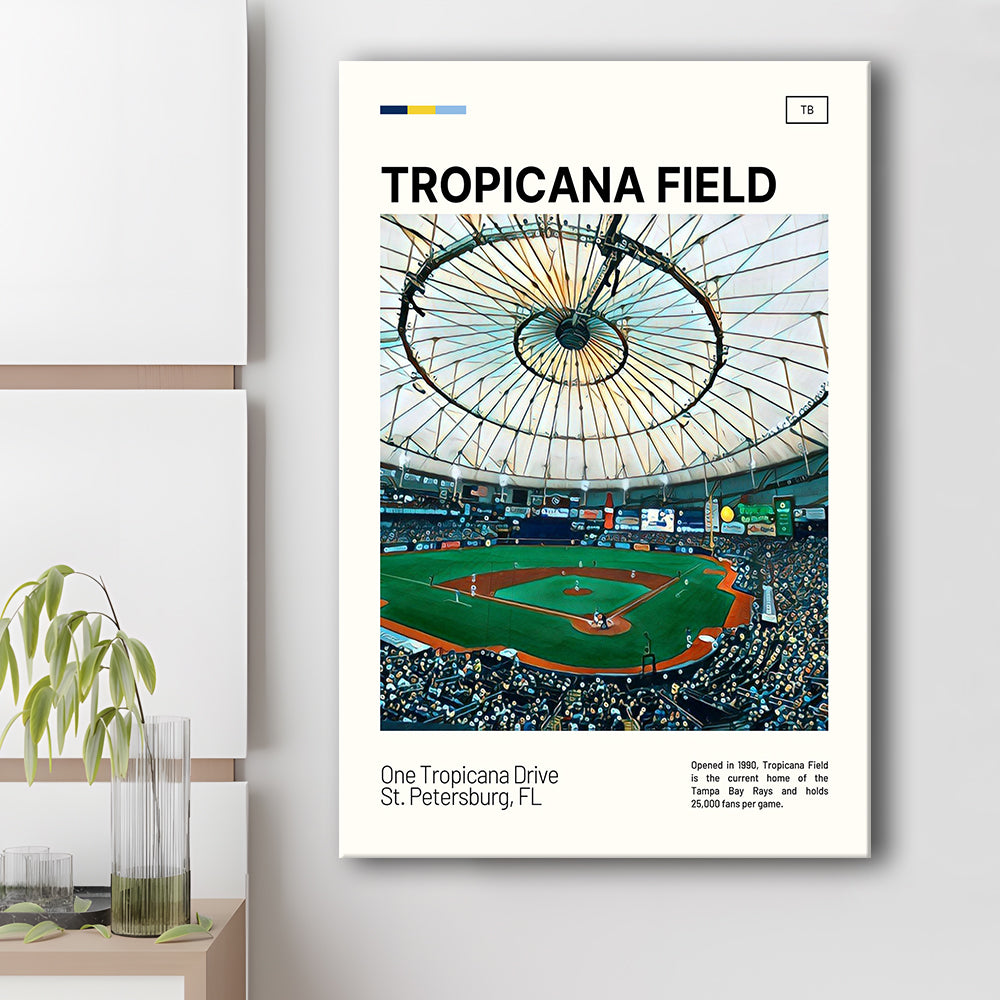 Tropicana Field Print, Tampa Bay Rays Stadium Canvas Art, Fan Gifts, Sport Art, Canvas Print Wall Art
