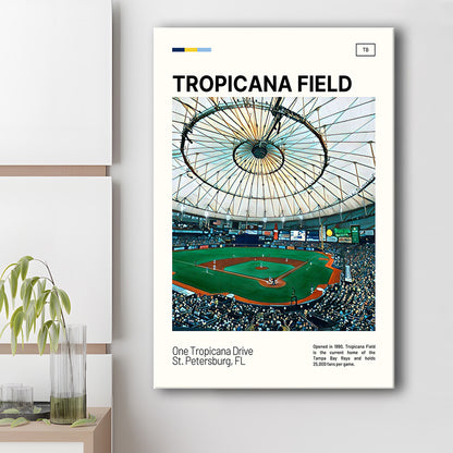 Tropicana Field Print, Tampa Bay Rays Stadium Canvas Art, Fan Gifts, Sport Art, Canvas Print Wall Art