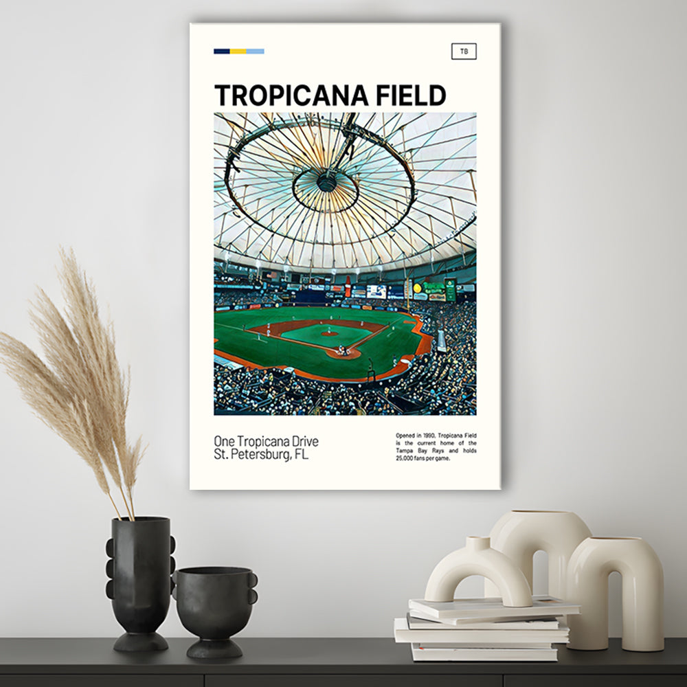 Tropicana Field Print, Tampa Bay Rays Stadium Canvas Art, Fan Gifts, Sport Art, Canvas Print Wall Art