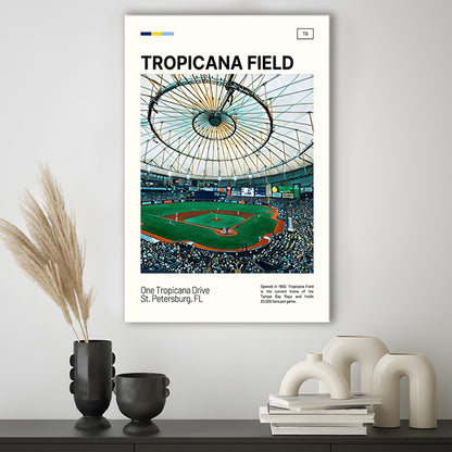 Tropicana Field Print, Tampa Bay Rays Stadium Canvas Art, Fan Gifts, Sport Art, Canvas Print Wall Art