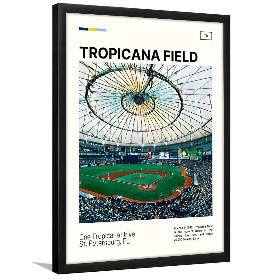 Tropicana Field Print, Tampa Bay Rays Stadium Art, Gifts for him, Sport Art, Framed Art Print Wall Decor