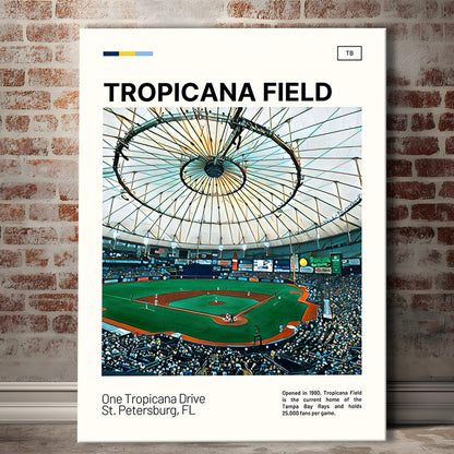 Tropicana Field Print, Tampa Bay Rays Stadium Canvas Art, Fan Gifts, Sport Art, Canvas Print Wall Art