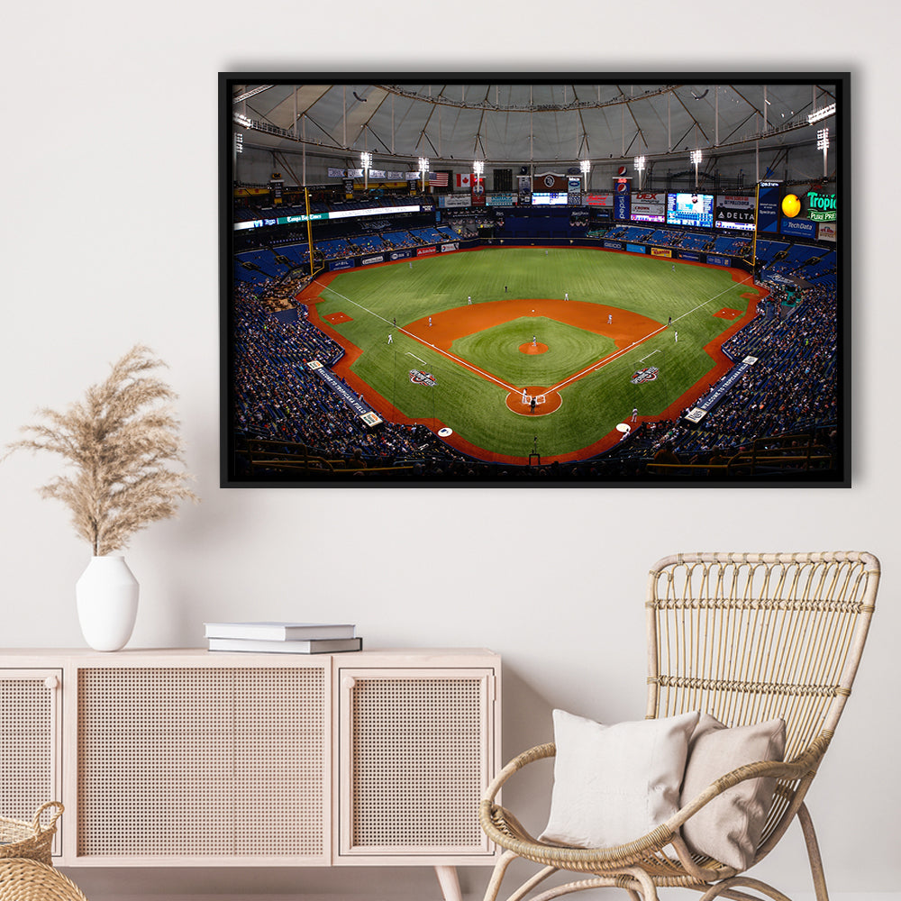 Tropicana Field, Stadium Canvas, Sport Art, Framed Canvas Print Wall Art, Floating Frame