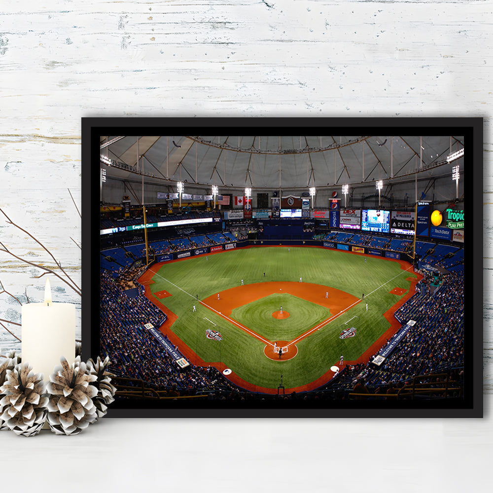 Tropicana Field, Stadium Canvas, Sport Art, Framed Canvas Print Wall Art, Floating Frame