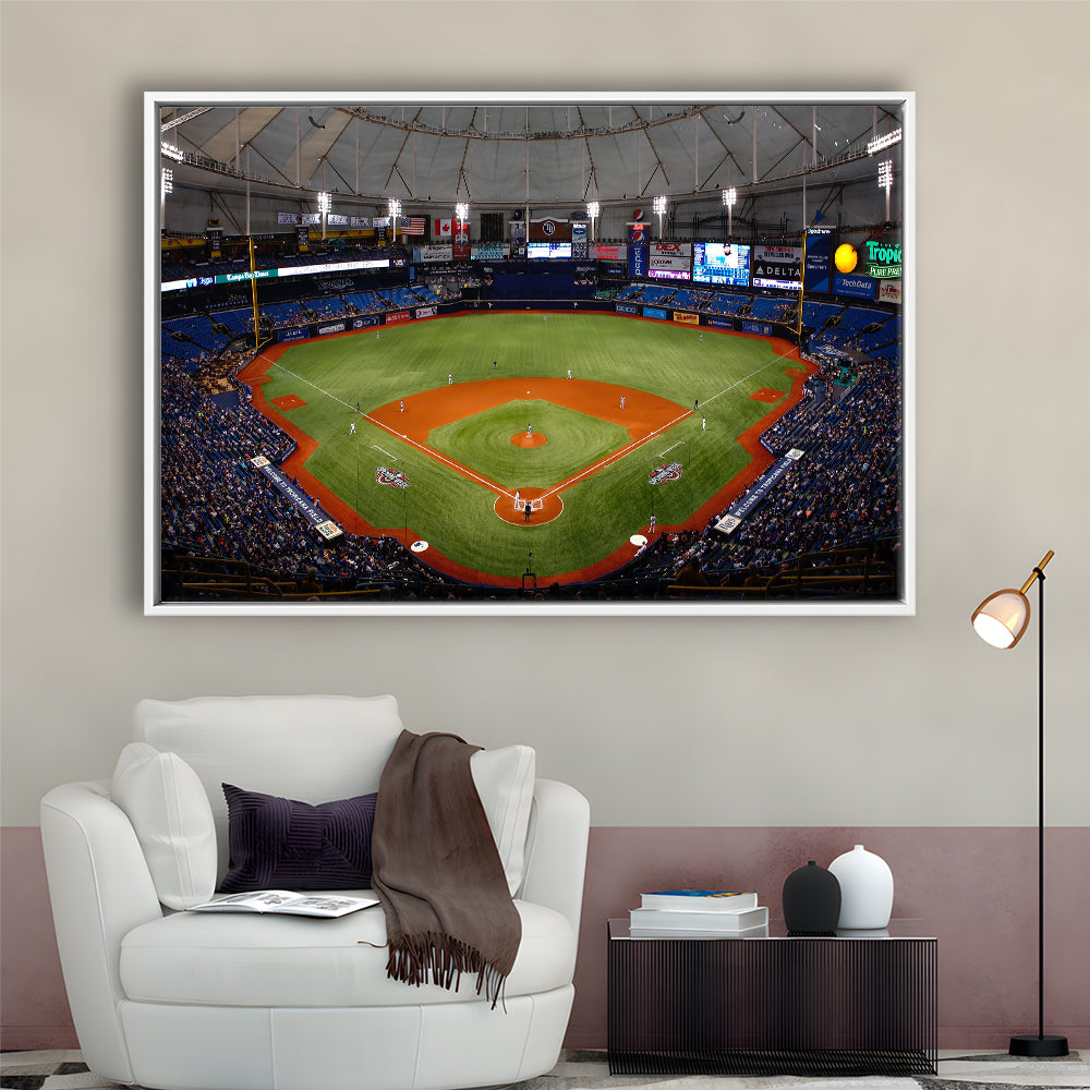 Tropicana Field, Stadium Canvas, Sport Art, Framed Canvas Print Wall Art, Floating Frame