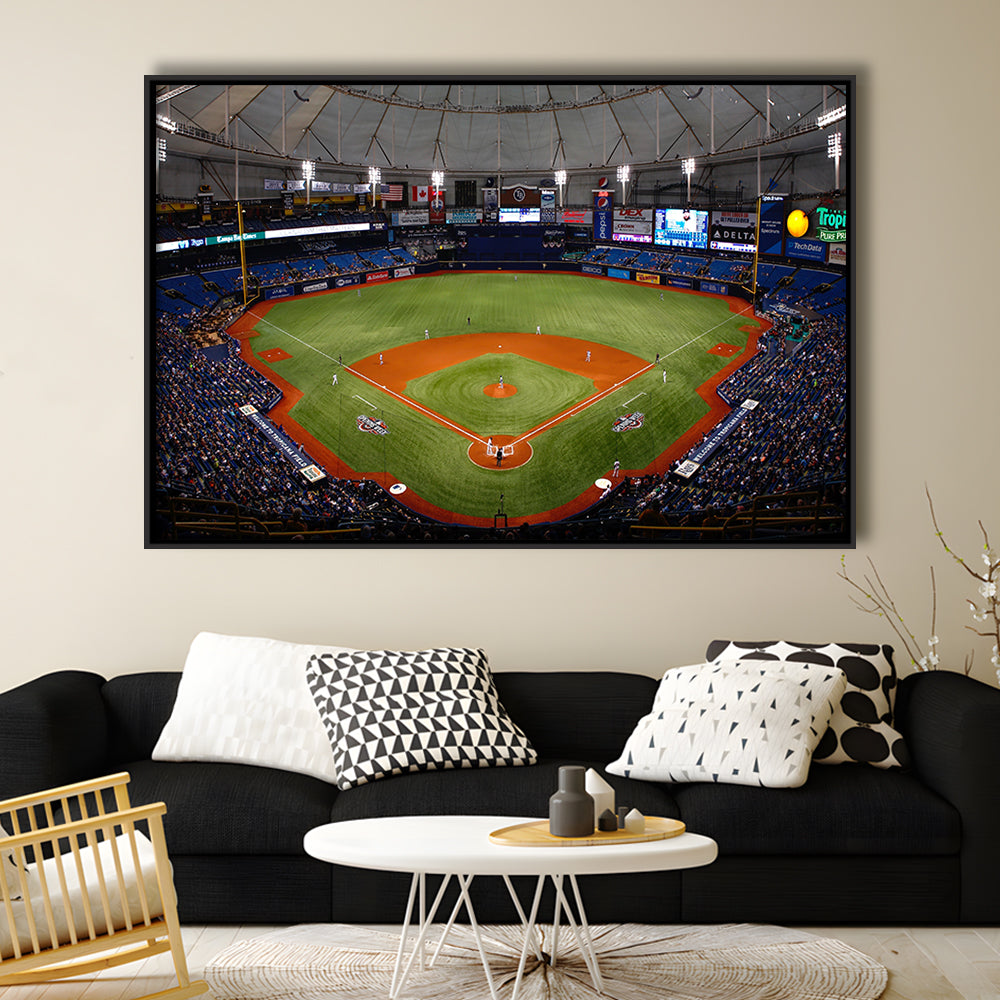 Tropicana Field, Stadium Canvas, Sport Art, Framed Canvas Print Wall Art, Floating Frame