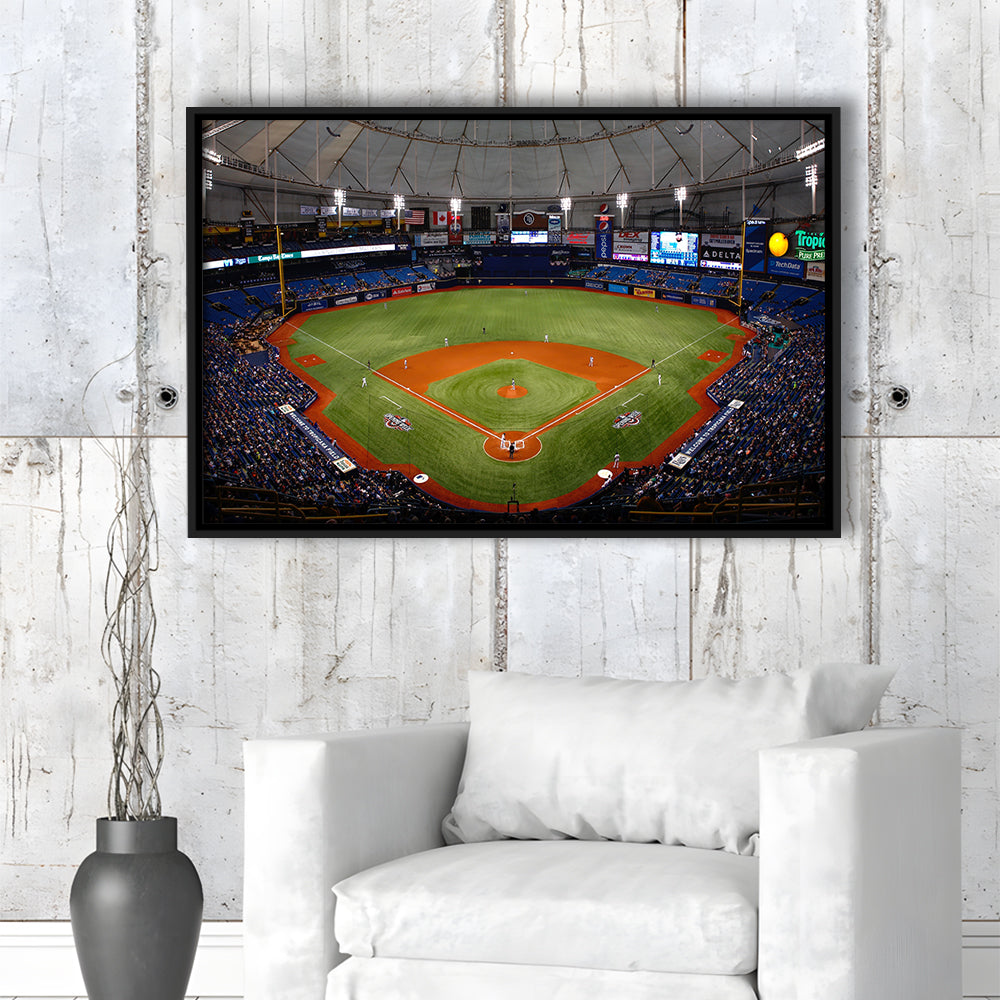 Tropicana Field, Stadium Canvas, Sport Art, Framed Canvas Print Wall Art, Floating Frame