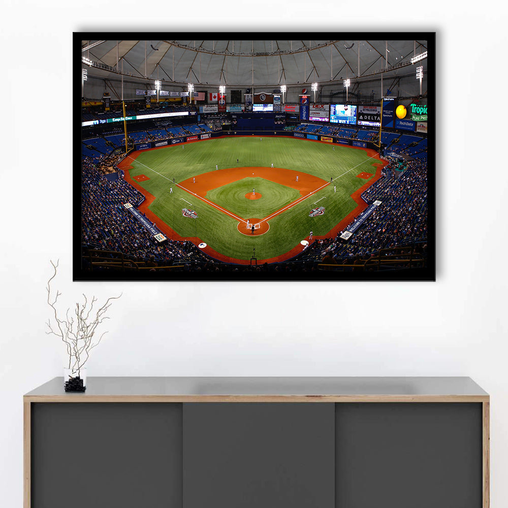 Tropicana Field, Stadium Canvas, Sport Art, Gift for him, Framed Art Print Wall Decor, Picture Framed