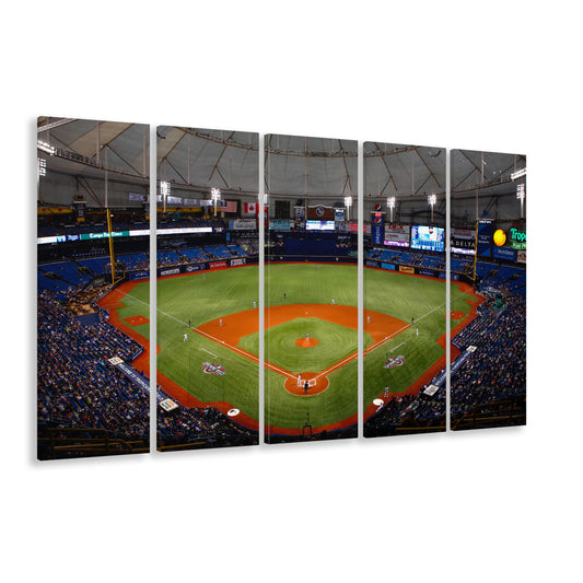 Tropicana Field, Stadium Canvas, Sport Art, 5 Panel B, Extra Large Canvas, Canvas Print Wall Art